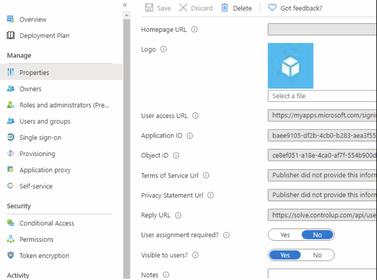 SAML SSO For Solve - Solve Settings